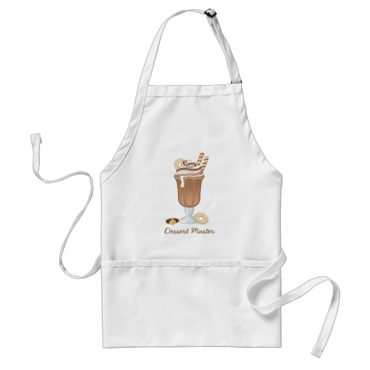 Knap, ouderwetse chocolademelk standaard schort (Voorkant)