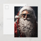 Knap Santa Portret Feestdagenkaart (Voorkant / Achterkant)