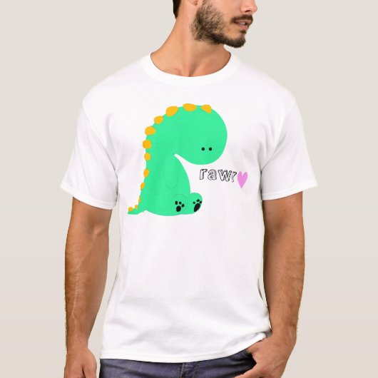 Knap shirt van RAWR-dinosaurus (Voorkant)