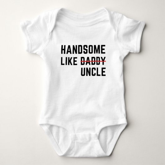 Knap zoals Oom Grappige Beste Oom Romper (Voorkant)