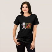 Knap, zwart en honkbal sterk Tri-Blend shirt (Voorkant volledig)