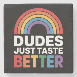 Knapen Smaken gewoon beter Grappige Homoseksuele R Stenen Onderzetter