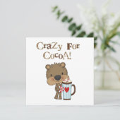 Knapenkoekbeer Verliefd Op Cacaovakantie Feestdagenkaart (Staand voorkant)