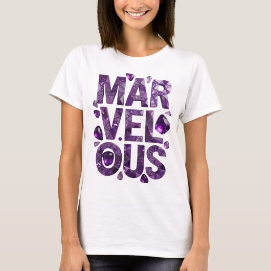 Knapp Paars PRACHTIG Creatief Design T-shirt (Voorkant)