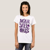 Knapp Paars PRACHTIG Creatief Design T-shirt (Voorkant volledig)