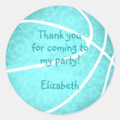 knappe basketbalwedstrijd ronde sticker (Voorkant)