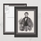 Knappe Biedermeier Gentleman Elegante Vintage Briefkaart (Voorkant / Achterkant)