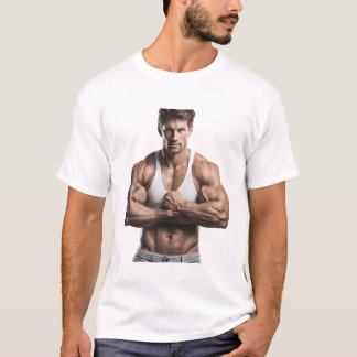 Knappe bodybuilder, kracht en vertrouwen van EV T-shirt