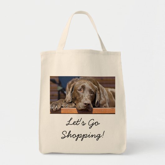 Knappe chocoladebruine labrador retriever tote bag (Voorkant)