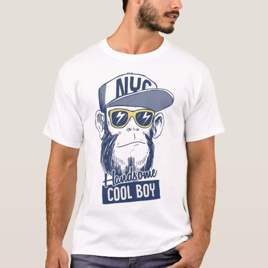 Knappe Coole Jongen T-shirt (Voorkant)