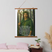 Knappe druïde met een gedicht van Xoe Celticwell Hangend Wandkleed (Slaapkamer)