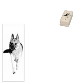 Knappe Duitse Herder Running Rubberstempel (Gestempeld)