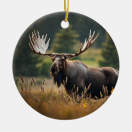 knappe eland keramisch ornament