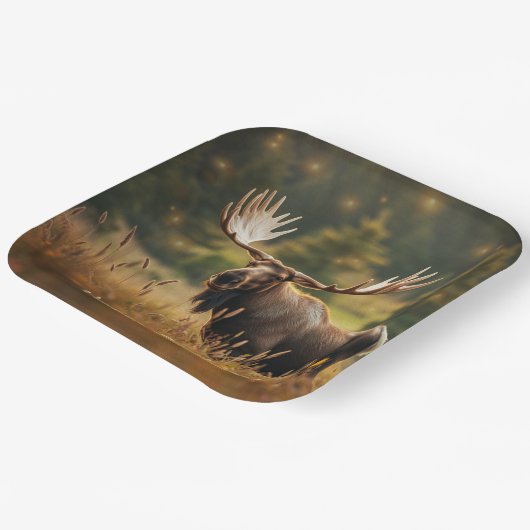 knappe eland papieren bordje (Gebogen)