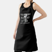Knappe en kan koken aangepaste naam zwart schort (Insitu)
