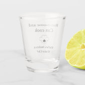 knappe en kan koken masterchef man keukenkoning shot glas (Achterkant)