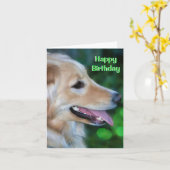 Knappe Gouden Retriever Vouwkaart Kaart (Gele Bloem)