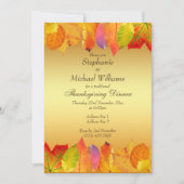 Knappe herfstbladeren Thanksgiving Kaart (Voorkant)