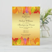 Knappe herfstbladeren Thanksgiving Kaart (Staand voorkant)