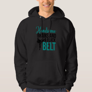 Knappe Hersens En Een Karateka Met Zwarte Band Ma Hoodie