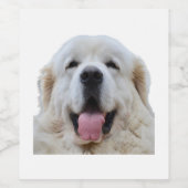 Knappe Hond — Poolse Tatra Sheepdog Wijn Etiket (Enkel label)