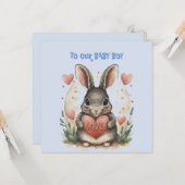 Knappe jongen met Valentijn  Kaart (Voorkant / Achterkant in situ)