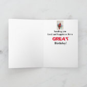 Knappe Kardinale Verjaardag Mijn kleinzoon Bold Bi Kaart (Binnen)