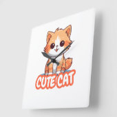 knappe kat vierkante klok (Hoek)