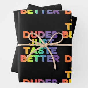 Knappe Kerels Smaken Alleen Maar Beter Regenboog G Inpakpapier Vel