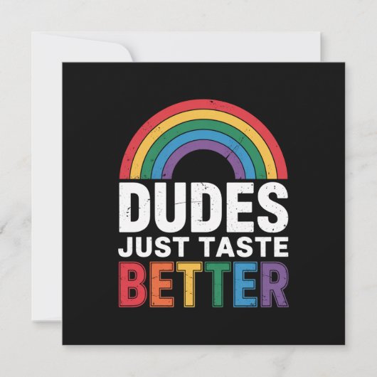 Knappe Kerels Smaken gewoon Beter Funny Gay Pride  Kaart (Voorkant)