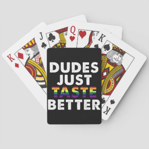 Knappe Kerels Smaken Net Beter Gay Pride Cadeau Id Pokerkaarten