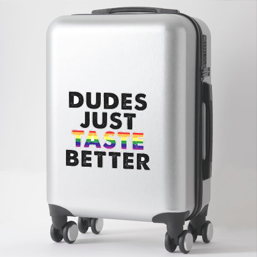 Knappe Kerels Smaken Net Beter Geschenkidee voor G Sticker (Koffer)