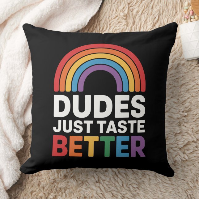 Knappe Kerels Smaken Simpelweg Beter Grappige Homo Kussen (Deken)