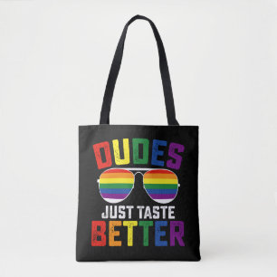 Knappe Kerels Smaken Simpelweg Beter Grappige Homo Tote Bag