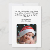 Knappe Kerstman in Vliegtuigfoto, Grappige Kerstmi Feestdagenkaart (Achterkant)