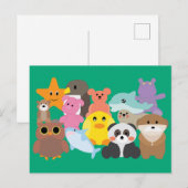 Knappe knuffels briefkaart (Voorkant / Achterkant)