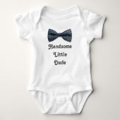 Knappe Little Dude Bowtie Romper (Voorkant)