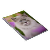 Knappe Maine Coon Himalaya Kat Notitieboek (Rechterzijde)