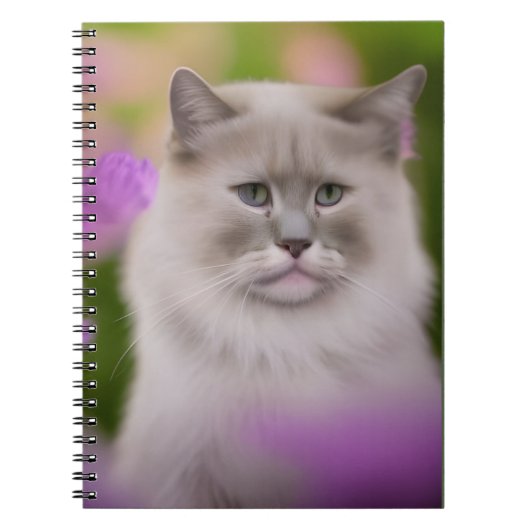Knappe Maine Coon Himalaya Kat Notitieboek (Voorkant)