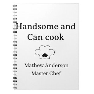knappe man die kan koken master chef man keuken ko notitieboek