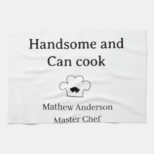 knappe man die kan koken master chef man keuken ko theedoek