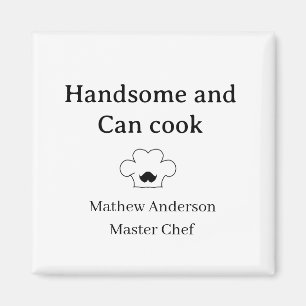 knappe man die kan koken master chef man keukenkon magneet
