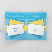 Knappe Man op je verjaardag blauwe foto Kaart (Binnen)