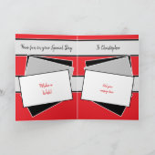 Knappe man op je verjaardag rode fotokaart kaart (Binnen)