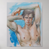Knappe man poster (Voorkant)