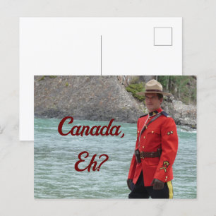 Knappe Mountie Happy Canada Day Grappige foto Briefkaart