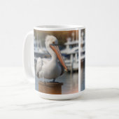 knappe pelikaan koffiemok (Voorkant links)