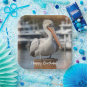 knappe pelikaan papieren bordje (Feest)