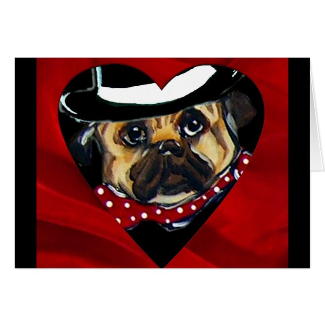 Knappe Pug Valentijn (Voorkant Horizontaal)