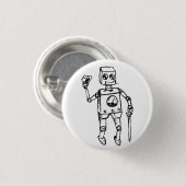Knappe Robot, de knappe meneer op een Ronde Button 3,2 Cm (Voorkant /achterkant)